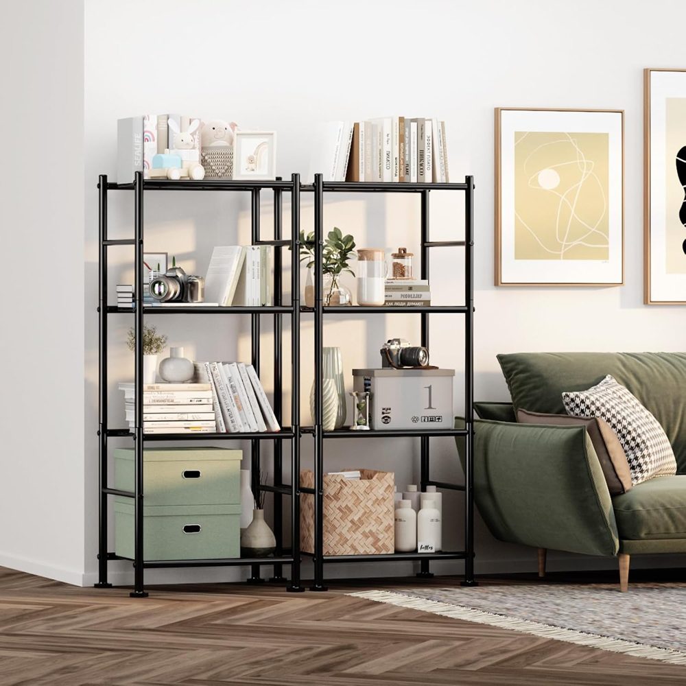 Sakugi 2-Pack 4-Tier Metal Storage Shelves, 18.4"x12.6"44.1" — view 3
