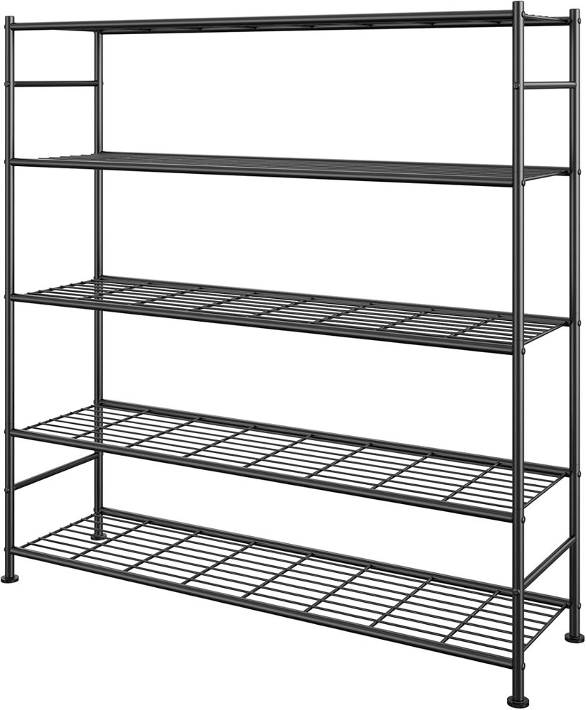 Sakugi 4-Tier Garage Shelving, 47.5" x 12.5" x 46.9", Black — view 5