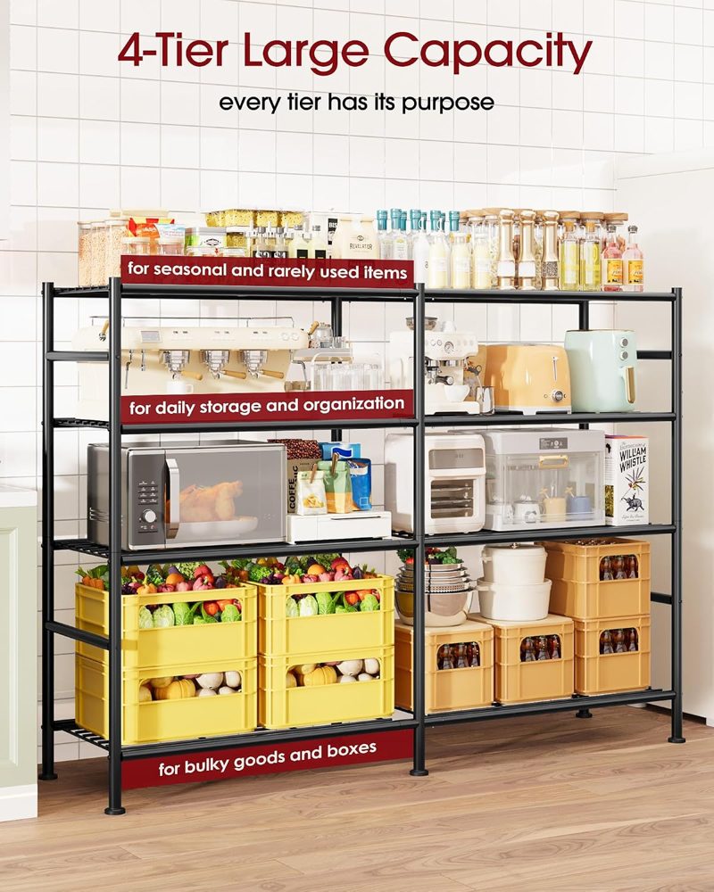 Sakugi 4-Tier Heavy-Duty Garage Storage Shelves, 59.1"x15.7"x55.7" — view 4