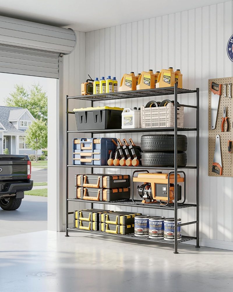Sakugi 5-Tier Garage Shelving, 47.5" x 12.5" x 61", Black — view 3