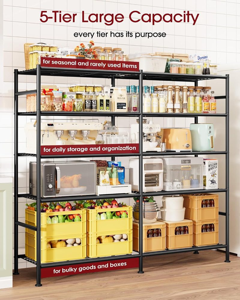 Sakugi 5-Tier Heavy-Duty Garage Storage Shelves, 59.1"x15.7"x69.2" — view 5