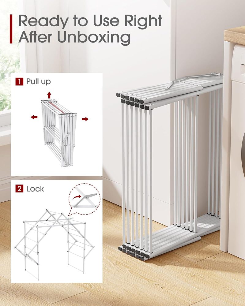 Sakugi Arch Clothes Drying Rack, 48.2" Wide, Foldable — view 5