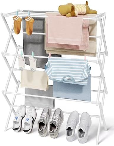 Sakugi Foldable 3-Tier Clothes Drying Rack, 37.4" High
